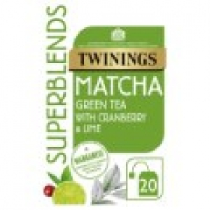 Twinings Superblends Matcha Green Tea with Cranberry & Lime 20 Tea Ba