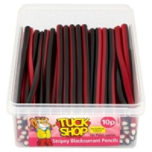 Tuck Shop Stripey Blackcurrant Pencils Tub of 100