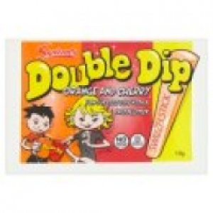 Swizzels Double Dip Orange and Cherry Flavour Fizz Dips with a Swizze