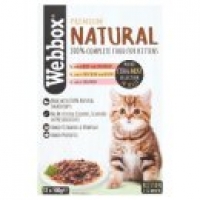 Asda Webbox Premium Natural Fish & Meat Selection in Jelly Kitten Food P