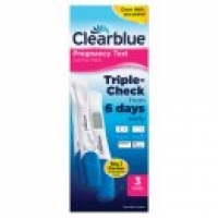 Asda Clearblue Pregnancy Test Early Detection Triple-Check, Kit of 3 Tests