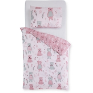 Pink Bear Toddler Duvet Set