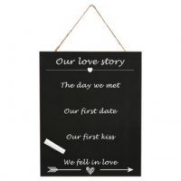 Poundland  Valentines Day Love Story Plaque With Chalk