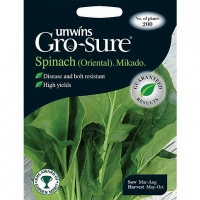 Wickes  Unwins Oriental Mikado F1 Spinach Seeds