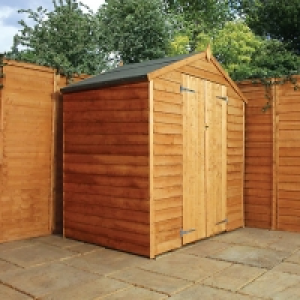 Mercia 4 x 6 ft Double Door Windowless Timber Overlap Apex S £258.00