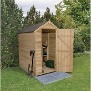 Forest Garden 6 x 4 ft Apex Overlap Pressure Treated Windowl £330.00