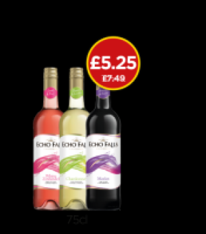 Echo Falls White Zinfandel, Chardonnay, Merlot