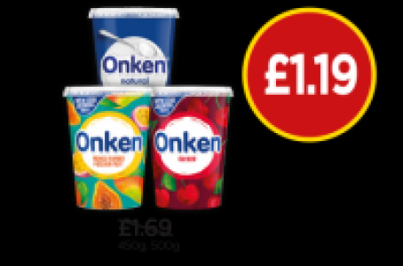 Onken Mango, Pappaya & Passionfruit Biopot Yogurt, Natural S £1.19