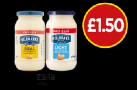 Hellmanns Mayonnaise Real, Light £1.50