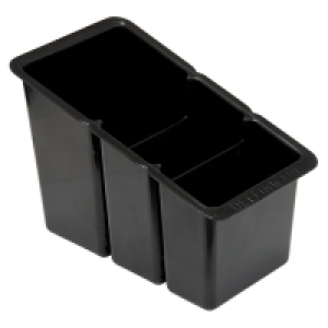 Partridges Delfinware Delfinware Plastic Cutlery Draining Box, Black (2500BK)