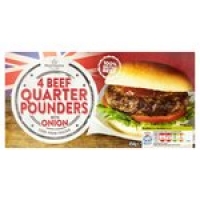 Morrisons  Morrisons 4 Beef Quarter Pounders with Onions