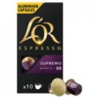 Asda Lor Espresso Supremo 10 Aluminium Capsules. Nespresso Compatible