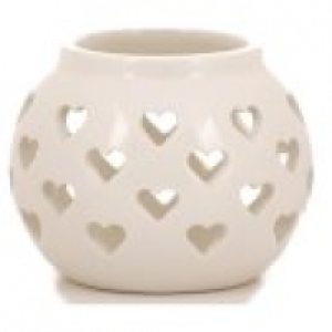 George Home Cream Tea Light Holder Cut Out Hearts