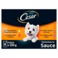 Asda Cesar Deliciously Fresh Favourites in Sauce Adult Dog Food Pouches