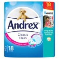 Asda Andrex Classic Clean Toilet Roll 18 Rolls