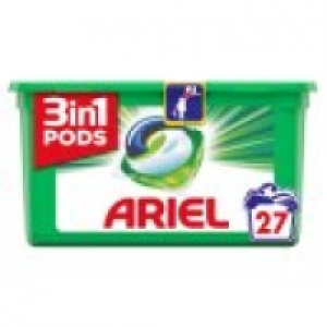 Asda Ariel 3in1 Pods Original Washing Liquid Capsules 27 Washes