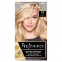 Asda Loreal Preference Infinia 9.1 Viking Light Ash Blonde Hair Dye