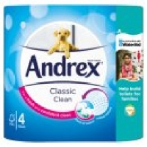 Andrex Classic Clean Toilet Roll 4 Rolls