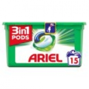 Asda Ariel 3in1 Pods Original Washing Liquid Capsules 15 Washes