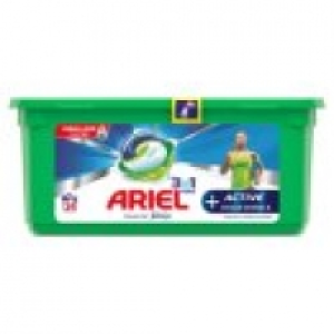 Ariel 3in1 Pods Active Odour Defense Washing Liquid Capsules 24 Wa