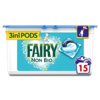 Wilko  Fairy Non Bio 3in1 Pods Washing 15pk