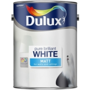 Dulux Matt Emulsion Paint Pure Brilliant White 5L £12.00