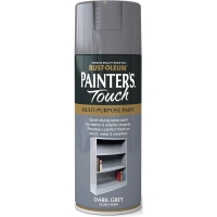 Wilko  Rust-Oleum Painters Touch Dark Grey Gloss Spray Paint 400ml