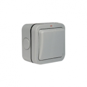 Masterplug IP66 20A Single Exterior Double Pole Switch - Gre £9.95
