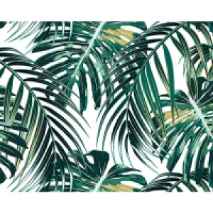 ohpopsi Tropical Palm Leaves Wall Mural - L 3m (W) x 2.4m (H £60.00