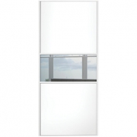 Wickes  Wickes Sliding Wardrobe Door Fineline White Panel & Mirror -