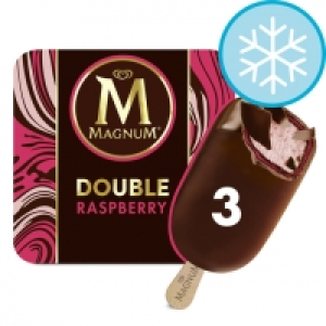 Tesco  Magnum Double Raspberry Ice Cream 3 X 88 Ml