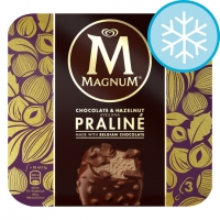 Tesco  Magnum Chocolate & Hazelnut Praline Ice Cream 3X90ml