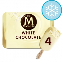 Tesco  Magnum White Ice Cream 4 X 110Ml