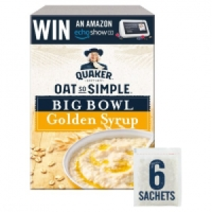 Quaker Oat So Simple Big Golden Syrup Porridge 6 Pack 298G £1.00