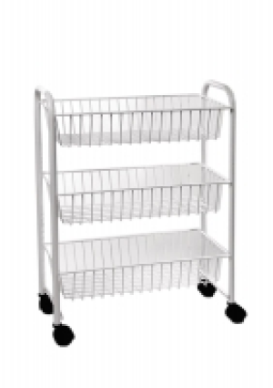 Partridges Delfinware Delfinware 3 Tier Mobile Vegetable Rack - White 2103