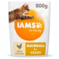Asda Iams for Vitality Hairball Control Fresh Chicken Dry Adult Cat Fo