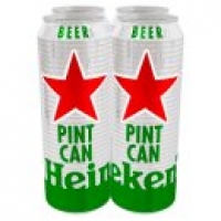 Asda Heineken Premium Lager Beer Pint Cans