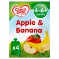 Asda Cow & Gate Apple & Banana Fruit Pouches 4m+