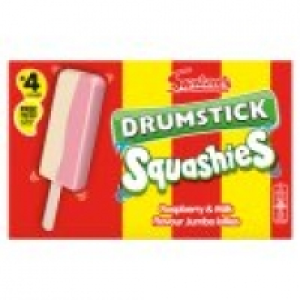 Swizzels Drumstick Squashies Raspberries & Milk Flavour Jumbo Lollies