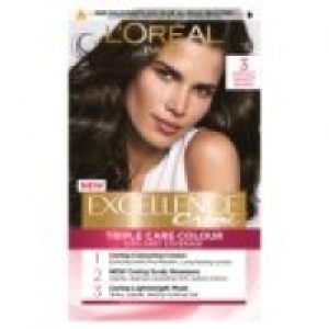 Asda Loreal Excellence Creme 3 Natural Darkest Brown Permanent Hair Dye