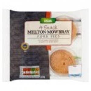 Asda 4 Snack Melton Mowbray Pork Pies