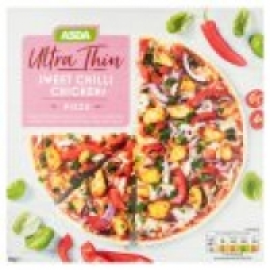 Asda Sweet Chilli Chicken Extra Thin & Crispy Pizza