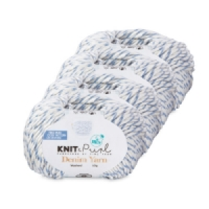 Aldi  Denim Washed Natural Yarn 4 Pack