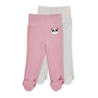 Aldi  Organic Pink Baby Leggings 2 Pack