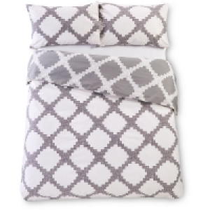Grey King Printed Duvet Set
