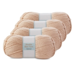 Double Knitting Yarn Oatmeal 4 Pack