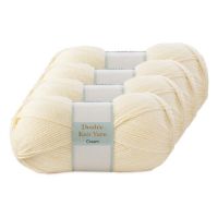 Aldi  Double Knitting Yarn Cream 4 Pack