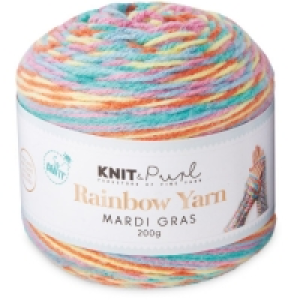 Aldi  So Crafty Mardi Gras Rainbow Yarn