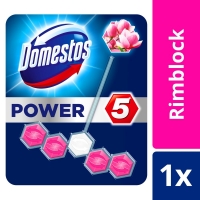 Wilko  Domestos Power 5 Rim Block Pink 55g
