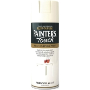 Rust-Oleum Painters Touch Heirloom White Satin Sp ray Paint £6.00